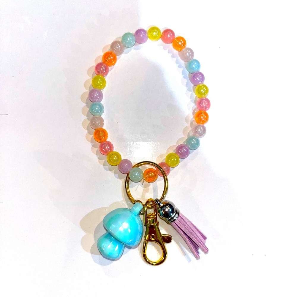 Handmade mushroom keychain